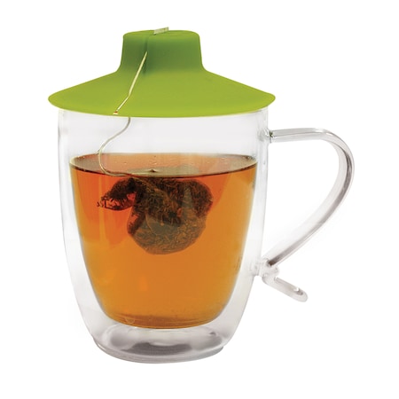 Primula Primula Clear/White Glass/Silicone Mug with Tea Bag Buddy PTA-6116